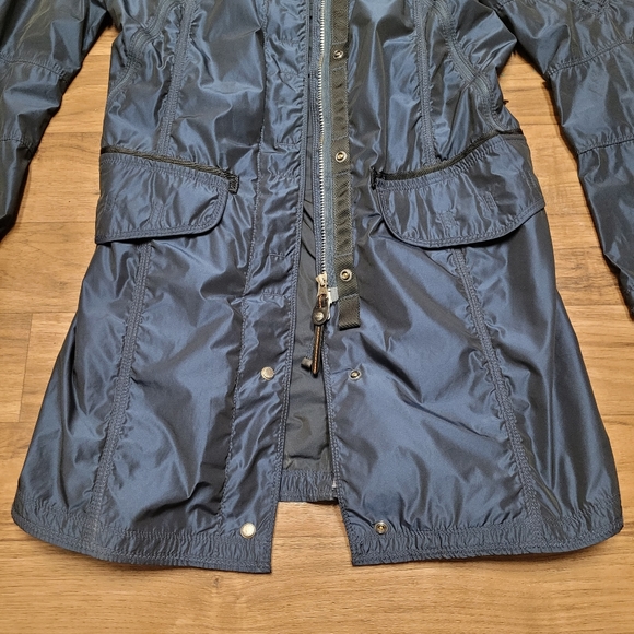 Retail $640.00 P.J.S. Parajumpers Women's Blue Hooded Parka Jacket Size M - Picture 5 of 12